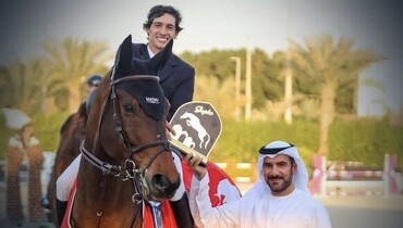 João Victor Castro Aguiar Gomes De Lima and Kenzo Quality Z secure the win in Saturday’s CSI5*-W 1.55m presented by Sharjah Sports Council in Sharjah