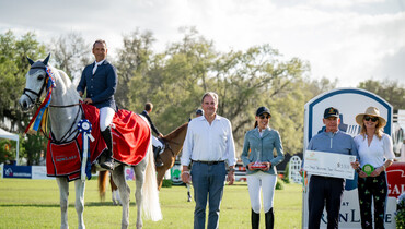 Robert Blanchette and Chardonnay top the CSI4* 1.50m Live Oak International Grand Prix qualifier presented by The Club at Iron Lake in Ocala