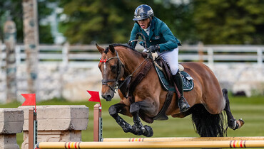 A strong 1-2 finish for Abdullah Alsharbatly on opening day of the Spruce Meadows ‘Continental’