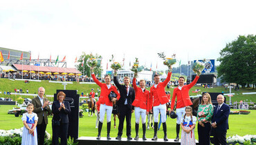 A home win for Switzerland in the CSIO5* Range Rover Nations Cup in St. Gallen