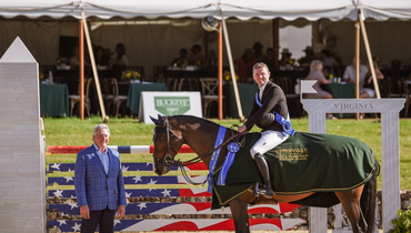 Ireland’s Philip McGuane edges USA’s Sloane Coles for the win in the $62,500 CSI4* Upperville Welcome Stakes at the Upperville Colt & Horse Show