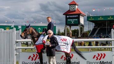 Daniel Coyle & Farrel win the Recon Metal Cup 1.55m at the Spruce Meadows 'National', presented by Rolex