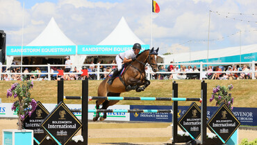 Mark Edwards and Tinkers Touch set the pace in the CSI3* 1.45m presented by J Safra Sarasin