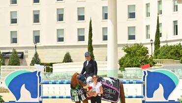 Luis Sabino Goncalves and Scoop de Septon Z Capture CSI4* $117,000 MARS Equestrian Grand Prix qualifier