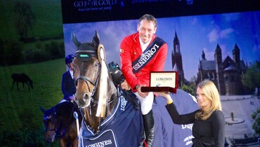 Hans-Dieter Dreher delivers in the Longines Grand Prix in Maastricht