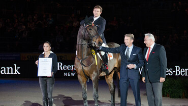 Alberto Michan Halbinger wins Friday’s 1.50 speed class in Stuttgart