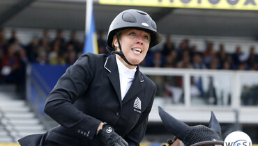Gudrun Patteet on top in the CSI3* Grand Prix of Lanaken