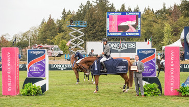 Karl Cook wins the Longines FEI World Cup qualifier at Thunderbird Show Park