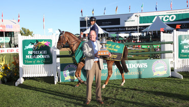 Sameh el Dahan and WKD Diva win Friends of the Meadows 1.60m at Spruce Meadows ‘Masters'