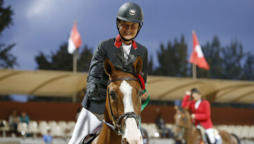 Marion Hughes takes Saturday's first CSI3* class in Rabat