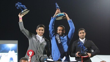 Mohammed Ghanem Al Hajri wins the Longines FEI World Cup Grand Prix in Al Ain