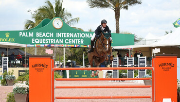 Richie Moloney and Slieveanorra score an Irish win in Illustrated Properties 1.45m at the WEF
