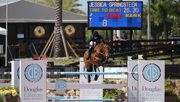 Jessica Springsteen and Davendy S race to win Douglas Elliman 1.45m CSI5* at WEF