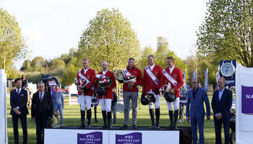 Germany grabs maximum of Nations Cup points in Lummen after a three-team jump-off
