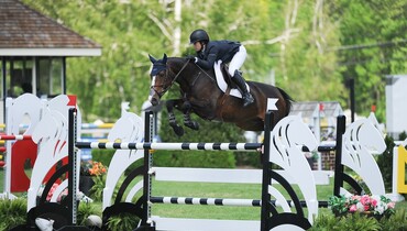 Sydney Shulman tops 'Under 25' 1.45m at Old Salem Farm Spring Horse Shows