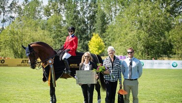 Margie Goldstein-Engle wins the $130,000 Atco Nations Finale at Thunderbird Show Park