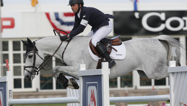 World number one Kent Farrington hustles the competition in the Husky Energy Cup