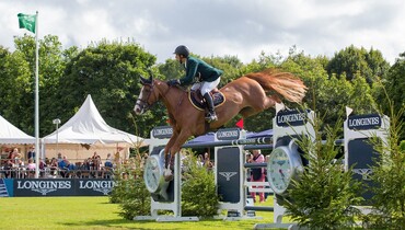 Yuri Mansur wins the Longines King George V Gold Cup at Hickstead