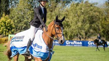 Eve Jobs wins the $100,000 Reliable Rentals Grand Prix at Thunderbird Show Park