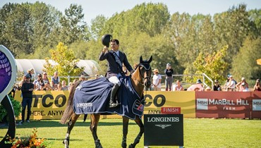 Conor Swail and Flower strike again to win $135,600 Longines FEI World Cup at Thunderbird Show Park