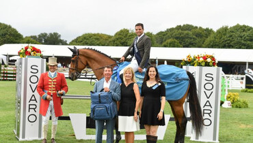 Three times a winner for Daniel Bluman, after taking the Hampton Classic Grand Prix