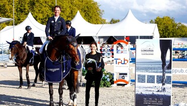 Ben Maher makes it a win in Saturday's feature class at the International Longines Horse Show of Lausanne
