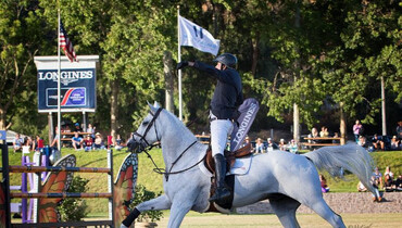 Andrew Kocher and Navalo De Poheton top impressive field to win $100,000 Longines FEI World Cup Jumping Del Mar