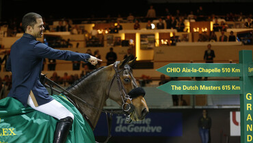 Farrington walks off from CHI Geneva as the winner of the CHF 1,200,000 Rolex Grand Prix