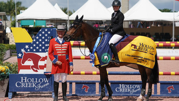 Tiffany Foster and Brighton are fastest in the $70,000 Hollow Creek Farm 1.50m Classic at WEF