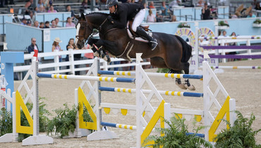 Andrew Kocher wins Idle Dice Open Jumper Stake at Devon Horse Show