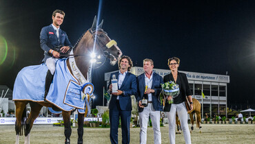 Edward Levy and Rebeca LS lead the way in the CSI3* Grand Prix presented by Deutsche Bank at Knokke Hippique Summer Circuit