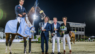 Edward Levy and Rebeca LS lead the way in the CSI3* Grand Prix presented by Deutsche Bank at Knokke Hippique Summer Circuit