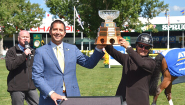 Eric Lamaze wins the 2018 ATCO Queen Elizabeth II Cup at CSI5* Spruce Meadows 'North American'