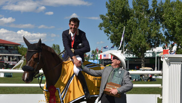 Rowan Willis wins the Derby at Spruce Meadows 'North American'