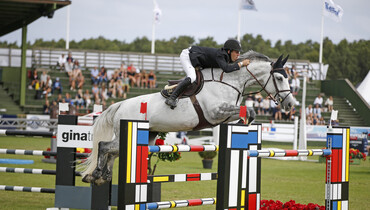 Maikel van der Vleuten on top in the 1.50m Runsten Equestrian Trophy in Falsterbo