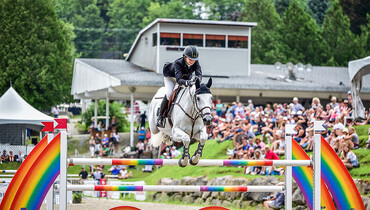 Samantha Kasowitz and Charlie first in the Modified Grand Prix