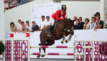 Carlos Lopez with Friday's biggest win at Jumping International de Valence