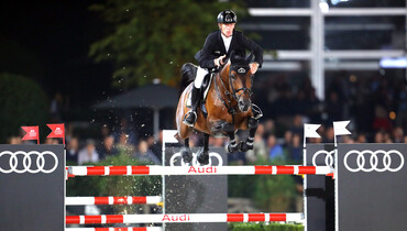 Marcus Ehning and Comme il faut race to victory in the five-star Grand Prix qualifier presented by Audi at the Brussels Stephex Masters