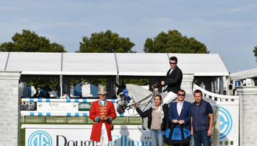 Ireland’s Shane Sweetnam takes the Douglas Elliman Grand Prix qualifier