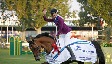 Luciana Diniz wins the Tourmaline Oil Cup at Spruce Meadows