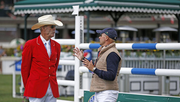Images |  Two living legends walking the course at the Spruce Meadows Masters