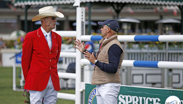 Images |  Two living legends walking the course at the Spruce Meadows Masters