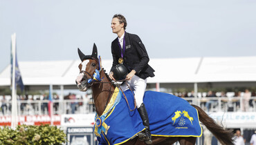 Gold for Mystic van 'T Hoogeinde at the FEI World Breeding Jumping Championships for 6-year-old horses