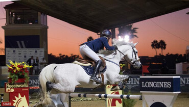 Love and Richard Spooner win the $36,500 CWD 1.45m at Del Mar International