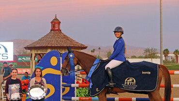 Ashlee Bond and Chela LS take home the blue ribbon in the CSI3* $100,000 Coachella Grand Prix