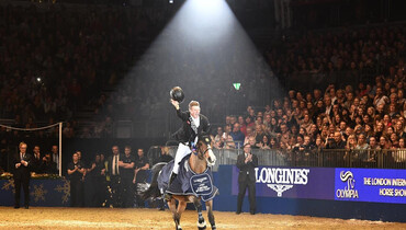 William Whitaker on top of the world in the Longines FEI Jumping World Cup™ at Olympia