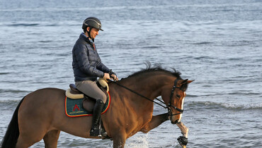 A day at the beach at the Mediterranean Equestrian Tour