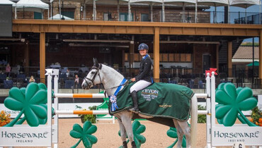 Kristen Vanderveen and Bull Run's Faustino de Tili collect 30th FEI win with Horseware Ireland Welcome Stake victory at TIEC