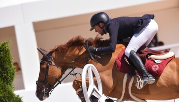 Simon Delestre on top at Hubside Jumping