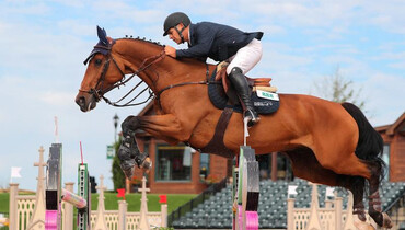Samuel Parot wins again in the Horseware Ireland Welcome Stake at TIEC aboard Atlantis